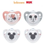 NUK (1080)-Bộ 2 Ti Giả NUK Silicone Sleeptime Mickey (Từ 0 - 6 Tháng)